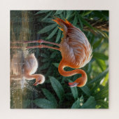 Flamingo Moeder Met Jong Legpuzzel (Horizontaal)