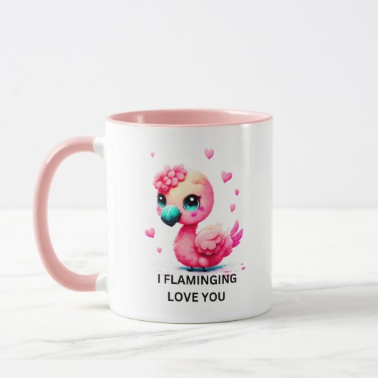 Flamingo Mok, Cadeau voor Flamingo Lover, Mok (Links)