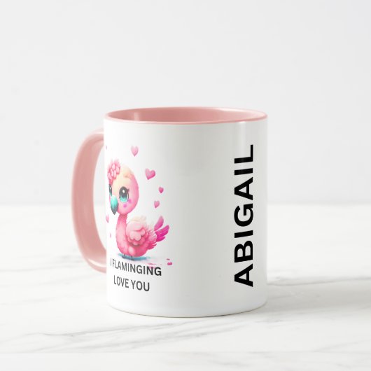 Flamingo Mok, Cadeau voor Flamingo Lover, Mok (Voorkant links)