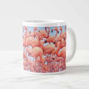 Flamingo Mok, Jumbo Koffiemok Extra Grote Beker
