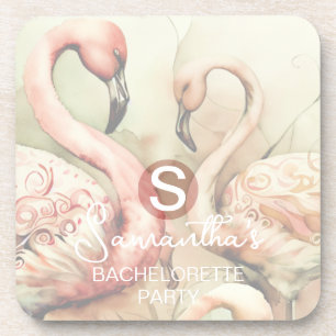 Flamingo Monogram Bier Onderzetter