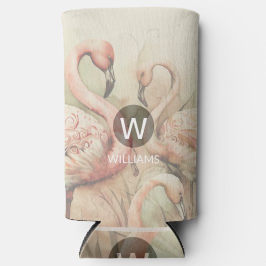 Flamingo-monogram gepersonaliseerd (Voorkant)