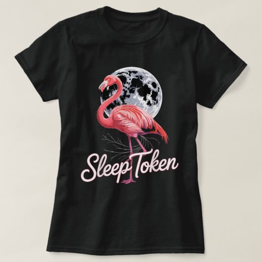 Flamingo Moon Vibes | Sleep Token Inspired Art T-shirt (Design voorkant)