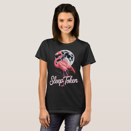 Flamingo Moon Vibes | Sleep Token Inspired Art T-shirt (Voorkant volledig)