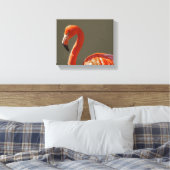 Flamingo muur kunst canvas afdruk (Insitu (Slaapkamer))