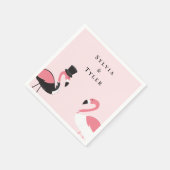 Flamingo Naam Bruiloft Servet (Hoek)