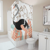 Flamingo natuur thema Douchegordijn (In situ)