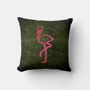 Flamingo Neon Licht Bak Boxwood Kussen