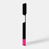 Flamingo neon roze glitter sparkles Personaliseren iPhone Hoesje (Rechterkant)