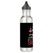 Flamingo Noel-Petten die dansen op sneeuwvlokken Waterfles (Links)