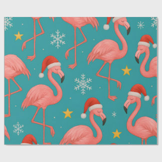 Flamingo Noel: Winterwensen Cadeaupapier
