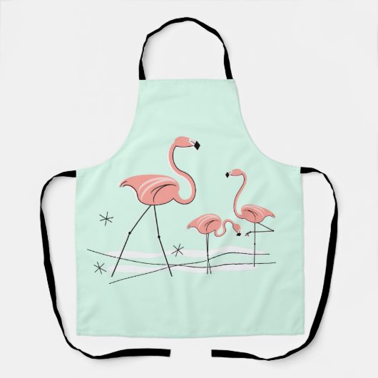 Flamingo Ocean Aqua Trio 2 apron Schort (Voorkant)