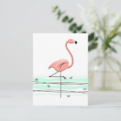 Flamingo Ocean briefkaart (Staand voorkant)