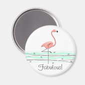Flamingo Ocean Fabulous magnet Magneet (Voorkant / Achterkant)