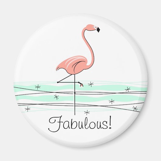 Flamingo Ocean Fabulous magnet Magneet (Voorkant)