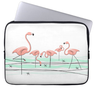Flamingo Ocean Line-laptophoes Laptop Sleeve
