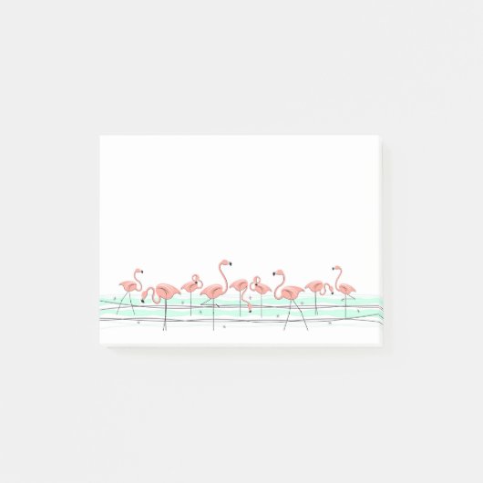 Flamingo Ocean Line Post-it® Notes (Voorkant)