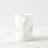 Flamingo Ocean Line Text bone china mok (Achterkant)