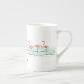 Flamingo Ocean Line Text bone china mok (Rechts)