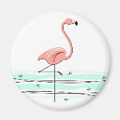 Flamingo Ocean magnet Magneet (Voorkant)