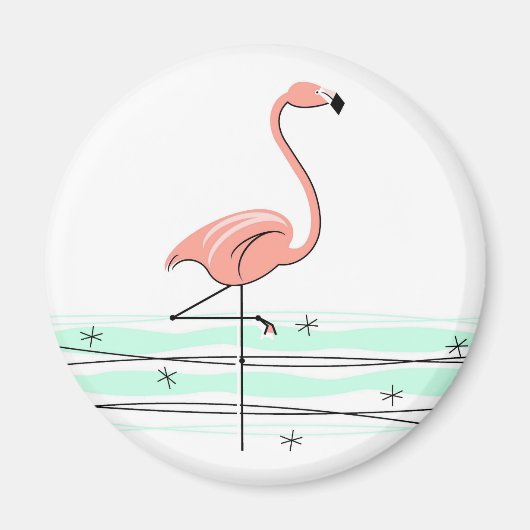 Flamingo Ocean magnet Magneet (Voorkant)
