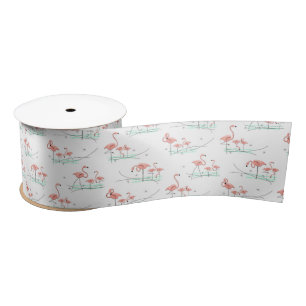 Flamingo Ocean Multi ribbon satin Lint
