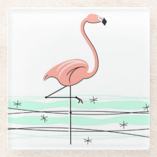 Flamingo Ocean onderzetter glass