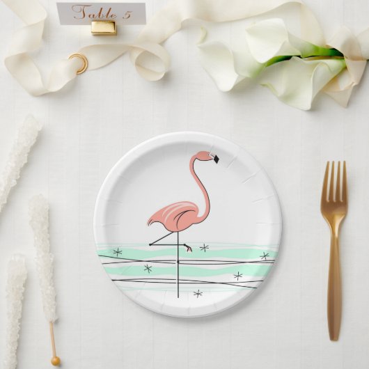 Flamingo Ocean paper bord (Huwelijk)
