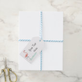 Flamingo Ocean Side Text gift labels Cadeaulabel (Met Touw)