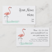 Flamingo Ocean side text Visitekaartje (Voorkant / Achterkant)