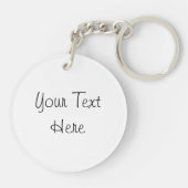 Flamingo Ocean text back acryllic sleutelhanger (Achterkant)