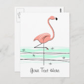 Flamingo Ocean text briefkaart (Voorkant / Achterkant)