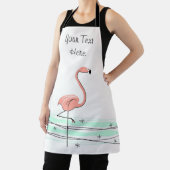Flamingo Ocean Text over Apron Schort (Insitu)