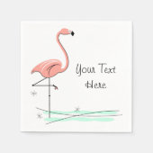 Flamingo Ocean Text paper napkins Servetten (Voorkant)