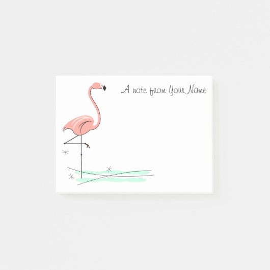 Flamingo Ocean "Text" Post-it® Notes (Voorkant)