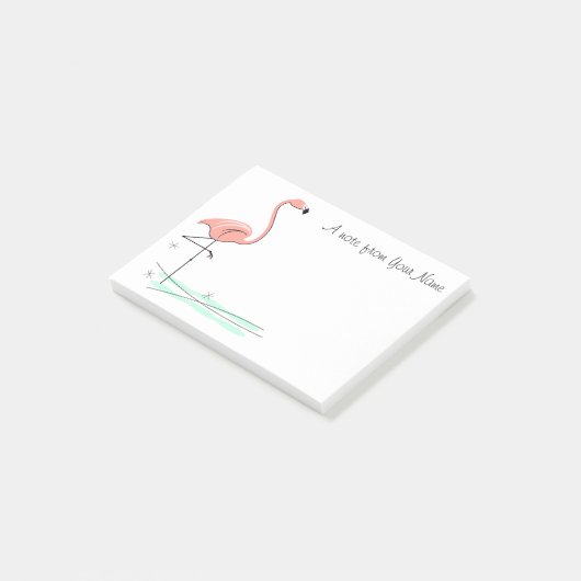 Flamingo Ocean "Text" Post-it® Notes (Schuin)