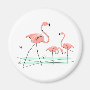 Flamingo Ocean Trio 2 magnet Magneet