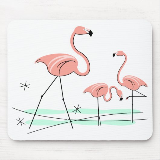 Flamingo Ocean Trio 2 mousepad Muismat (Voorkant)
