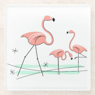 Flamingo Ocean Trio 2 onderzetter glas