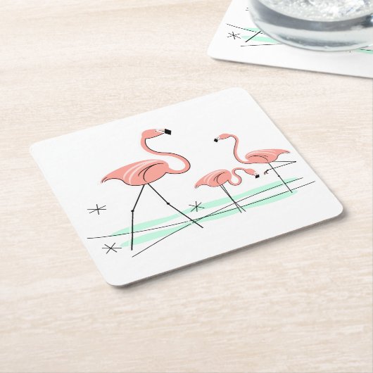 Flamingo Ocean Trio 2 onderzetters (Schuin)