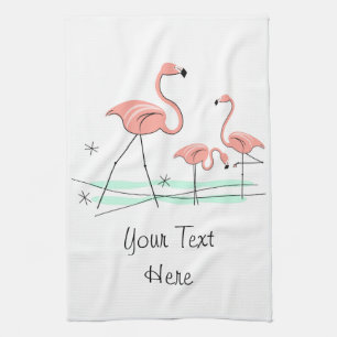 Flamingo Ocean Trio 2 Text keukendoek Theedoek