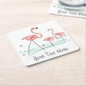 Flamingo Ocean Trio 2 Text onderzetters (Schuin)