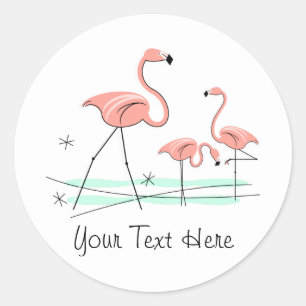 Flamingo Ocean Trio 2 Text sticker