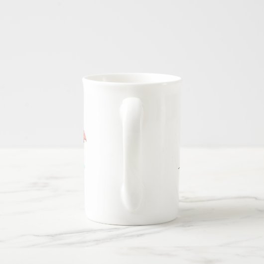 Flamingo Ocean Trio 3 Name bone china mok (Achterkant)