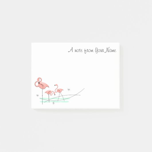 Flamingo Ocean Trio "Text" Post-it® Notes (Voorkant)