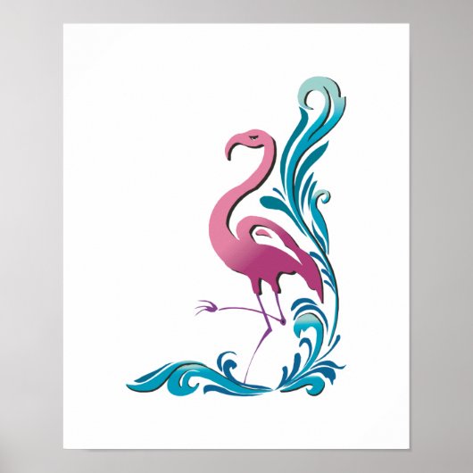 flamingo-ontwerp poster (Voorkant)