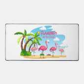 Flamingo op de strand bureaumat (Voorkant)