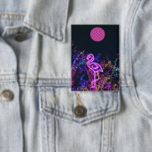Flamingo op het dansfeest. button (Insitu)
