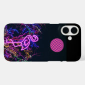 Flamingo op het dansfeest. Case-Mate iPhone case (Achterkant (horizontaal))