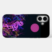 Flamingo op het dansfeest. Case-Mate iPhone case (Achterkant (horizontaal))